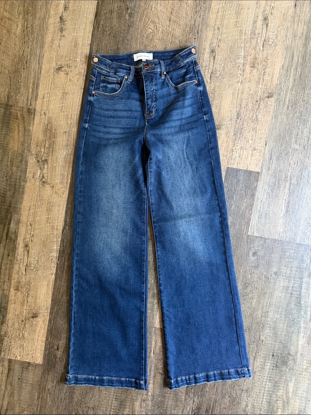 Risen Wide Leg Dark Blue Jeans